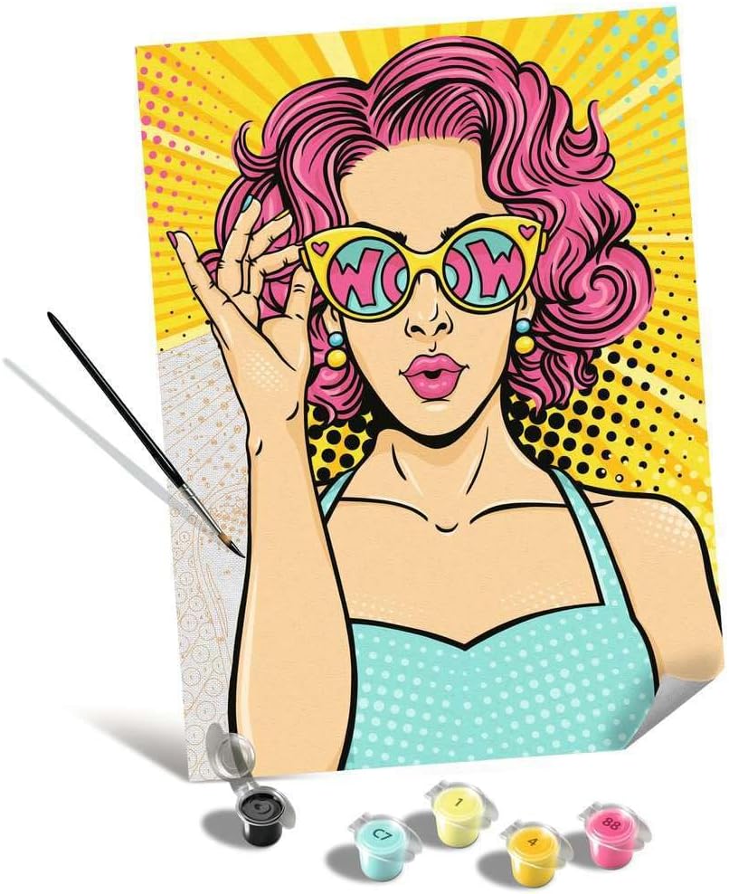 CreArt Canvas Leinwand - Lady in Pink (PopArt)