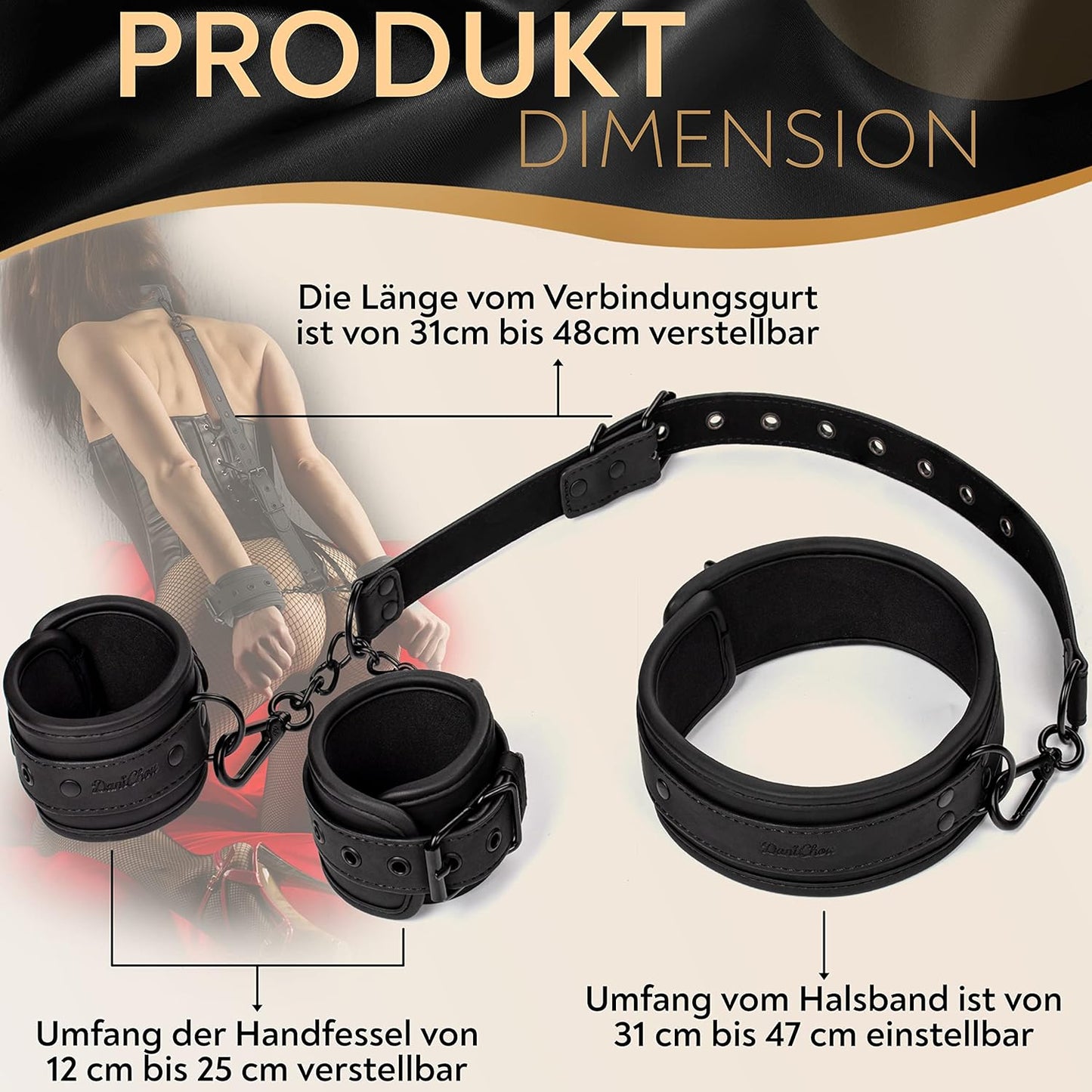 Bondage Set mit Halsband & Fesseln
