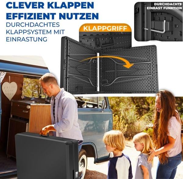 Klappbarer Buffettisch, Anthrazit 220 Cm