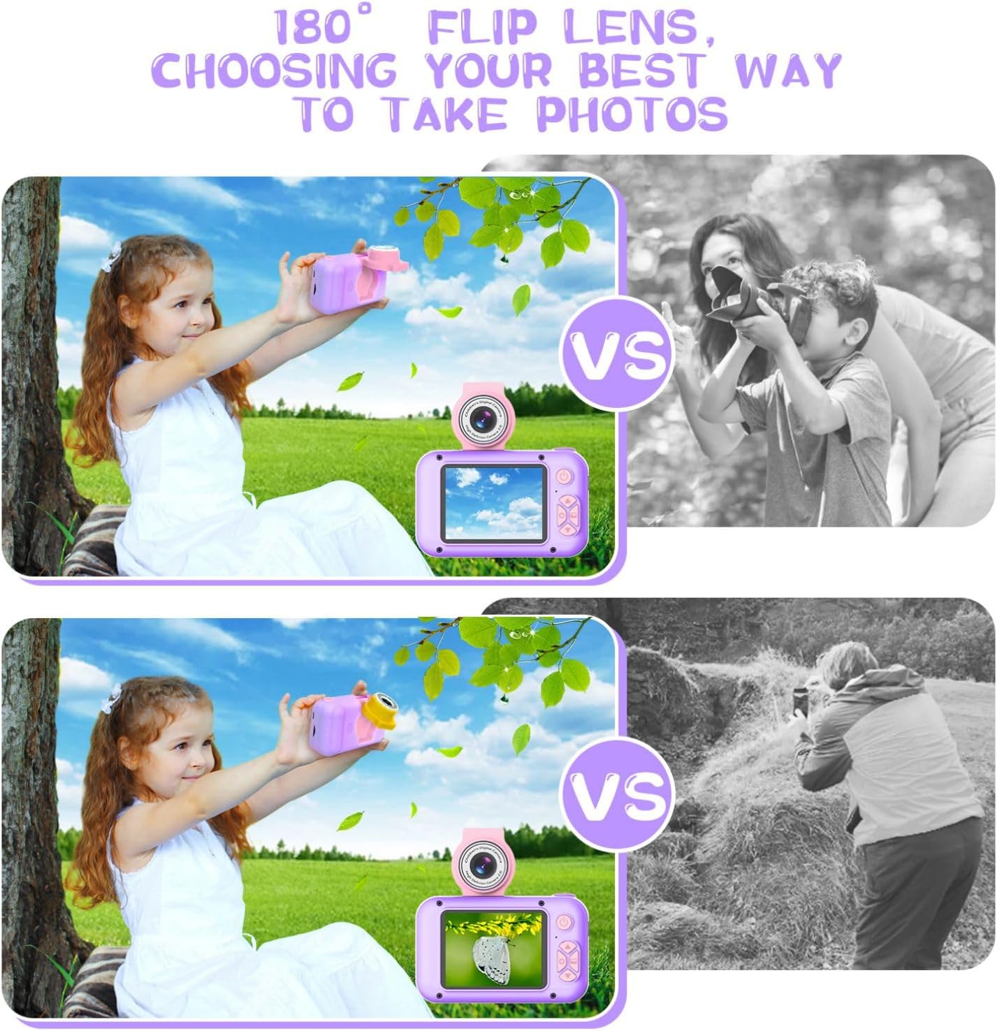 Digitalkamera für Kinder, Violett