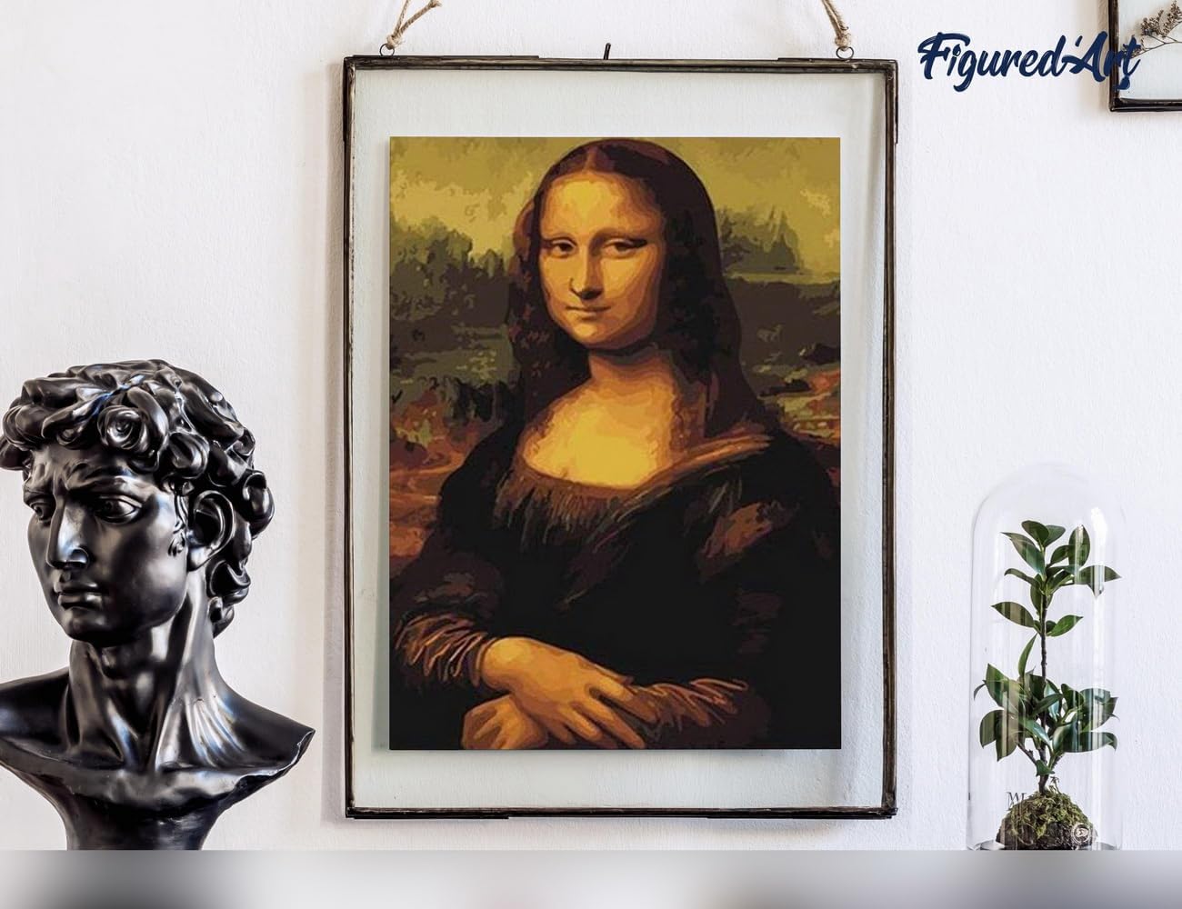 Malen Nach Zahlen Mona Lisa,40 x 50 cm, Da Vincis Mona Lisa 40x50cm Mit Keilrahmen (nicht gespannt)