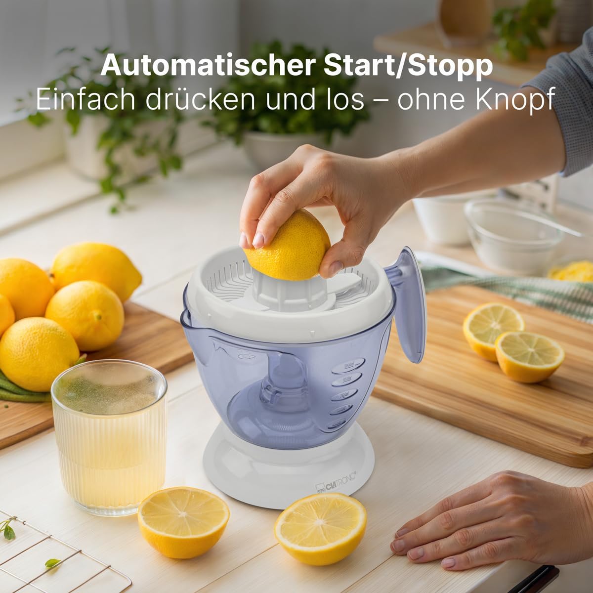 Elektrische Saftpresse mit Start-/Stoppfunktion 1,2 L, Single