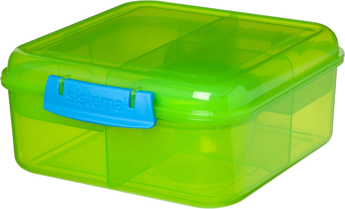 Bento Box TO GO mit Fächern, 1,25 l Gemischte Farben (Einfarbig)
