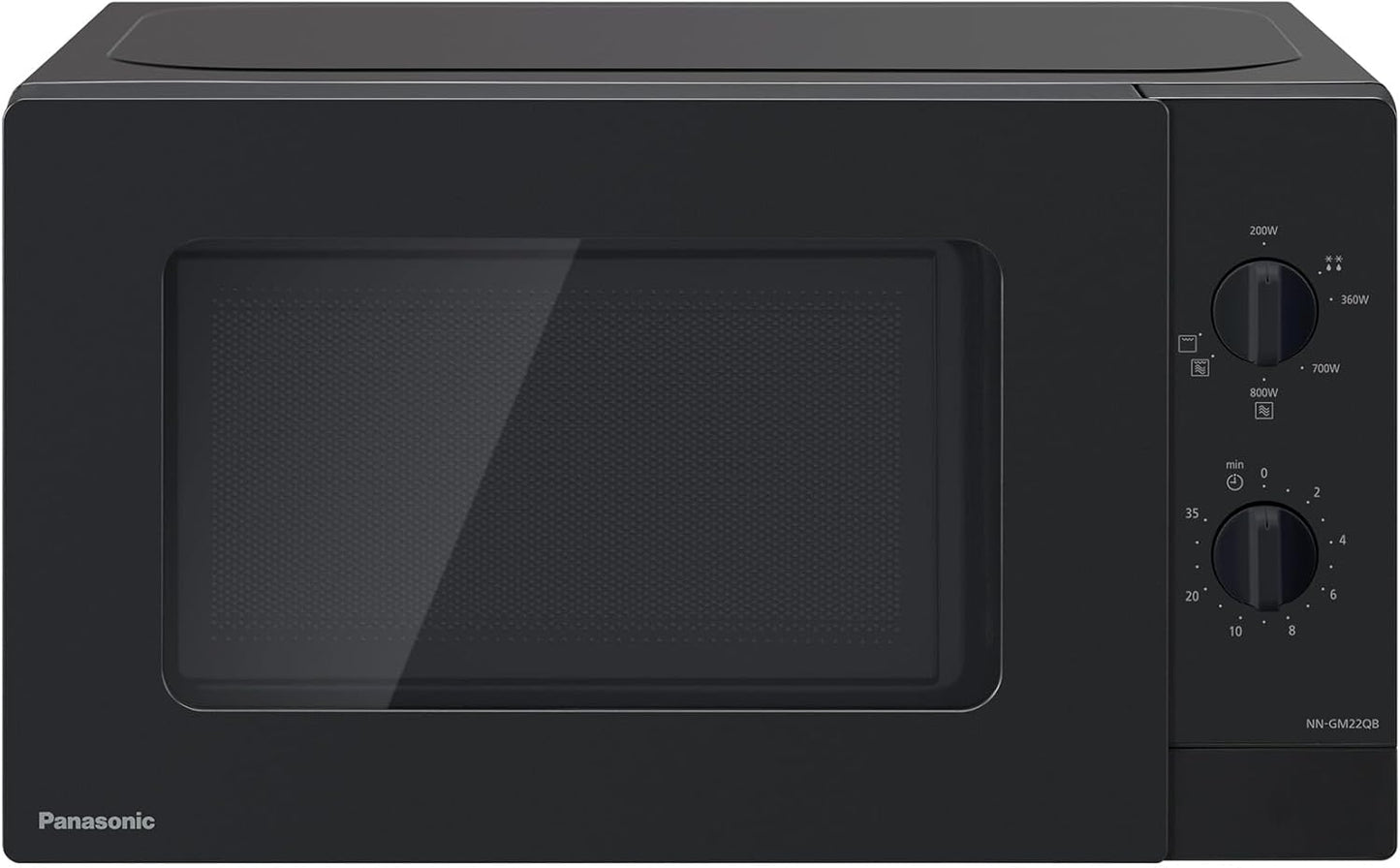 Grill-Mikrowelle NN-GM22QBEPG mit Glasplatte & Timer, Mit Grill Compact Schwarz
