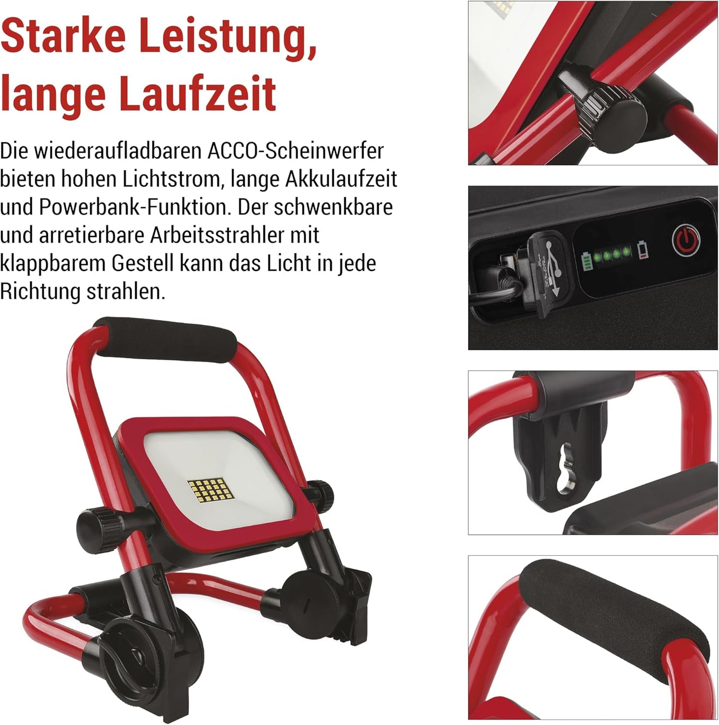 LED-Akku-Strahler, 20 W / 1650 lm