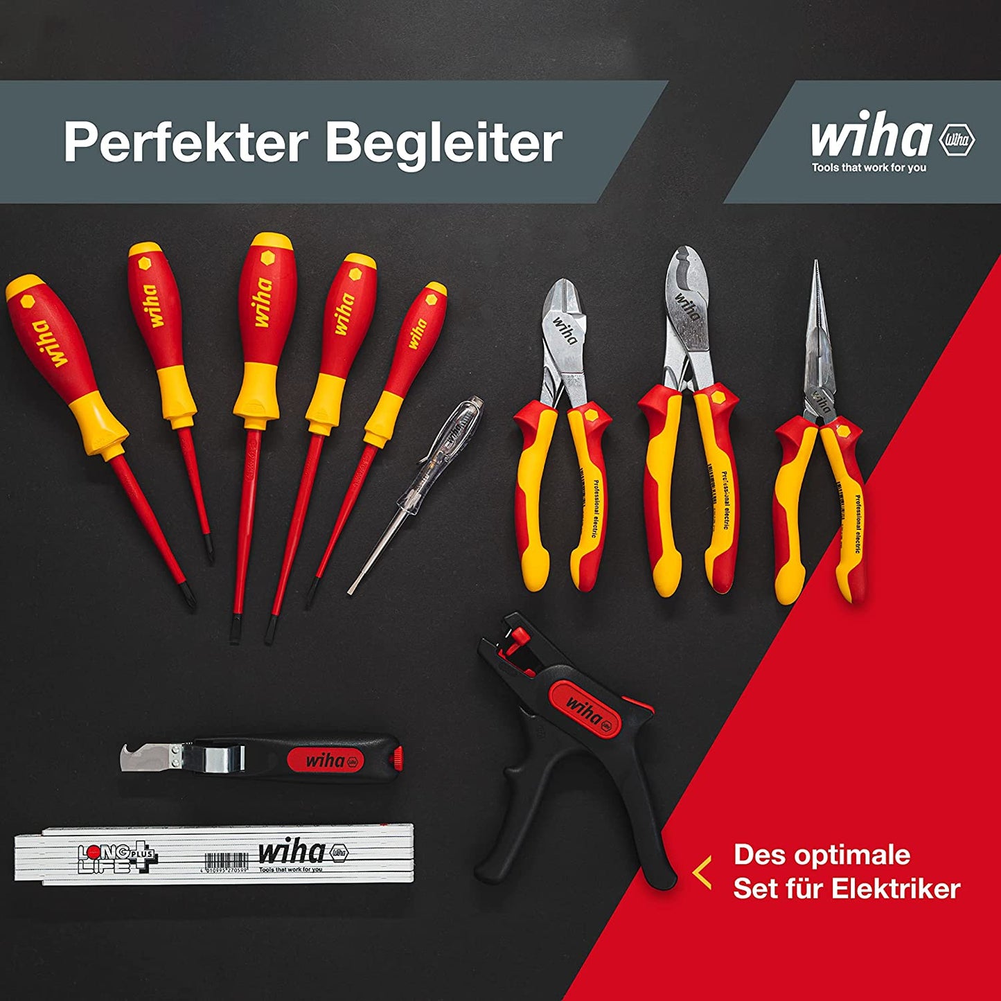 Best of VDE Werkzeug-Set für Elektriker, Set Elektriker, 12-tlg.