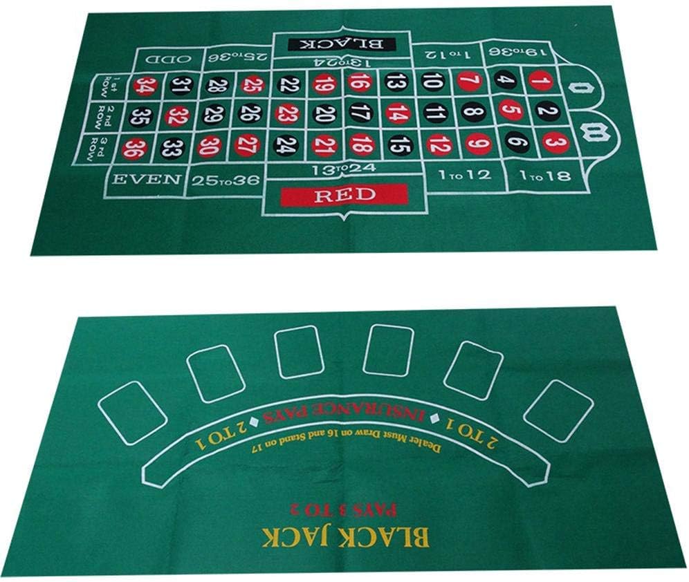 Tischdecke mit Blackjack- und Roulette-Muster