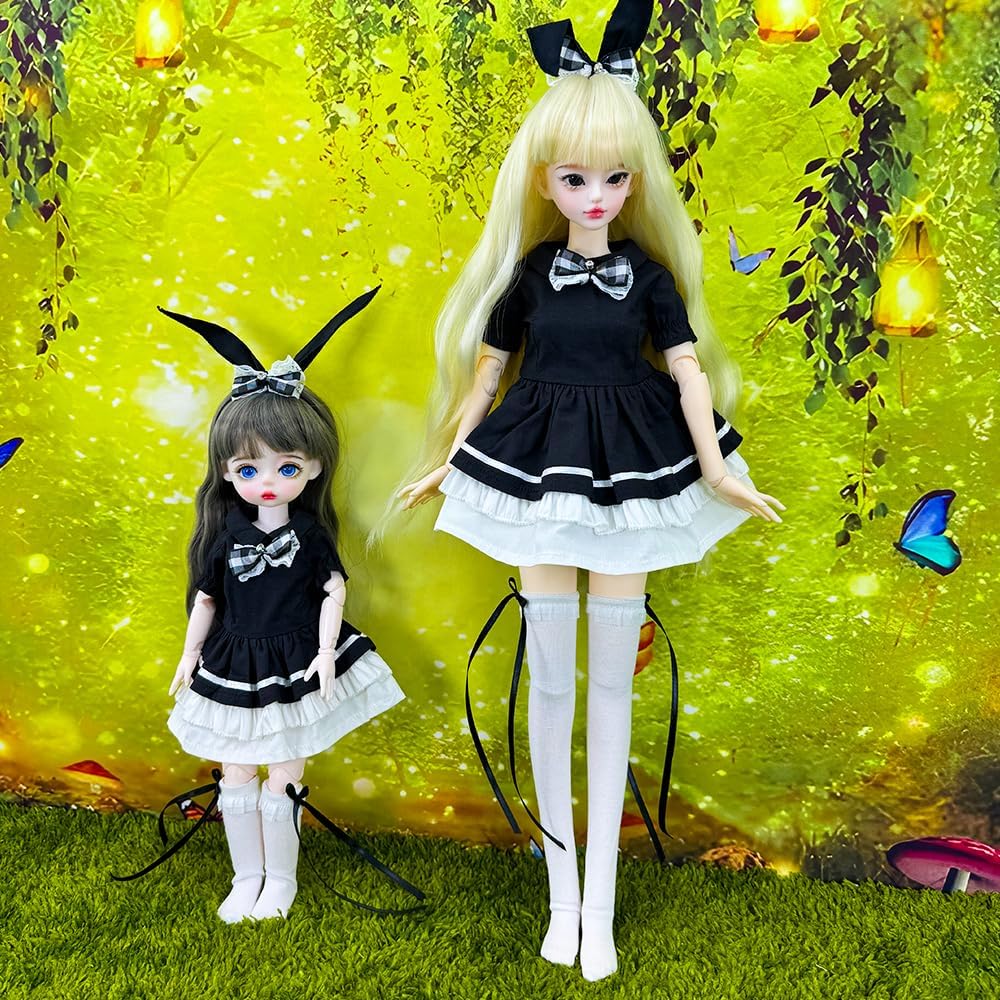 Puppen-Kleidung Dienstmädchen, 1/4BJD