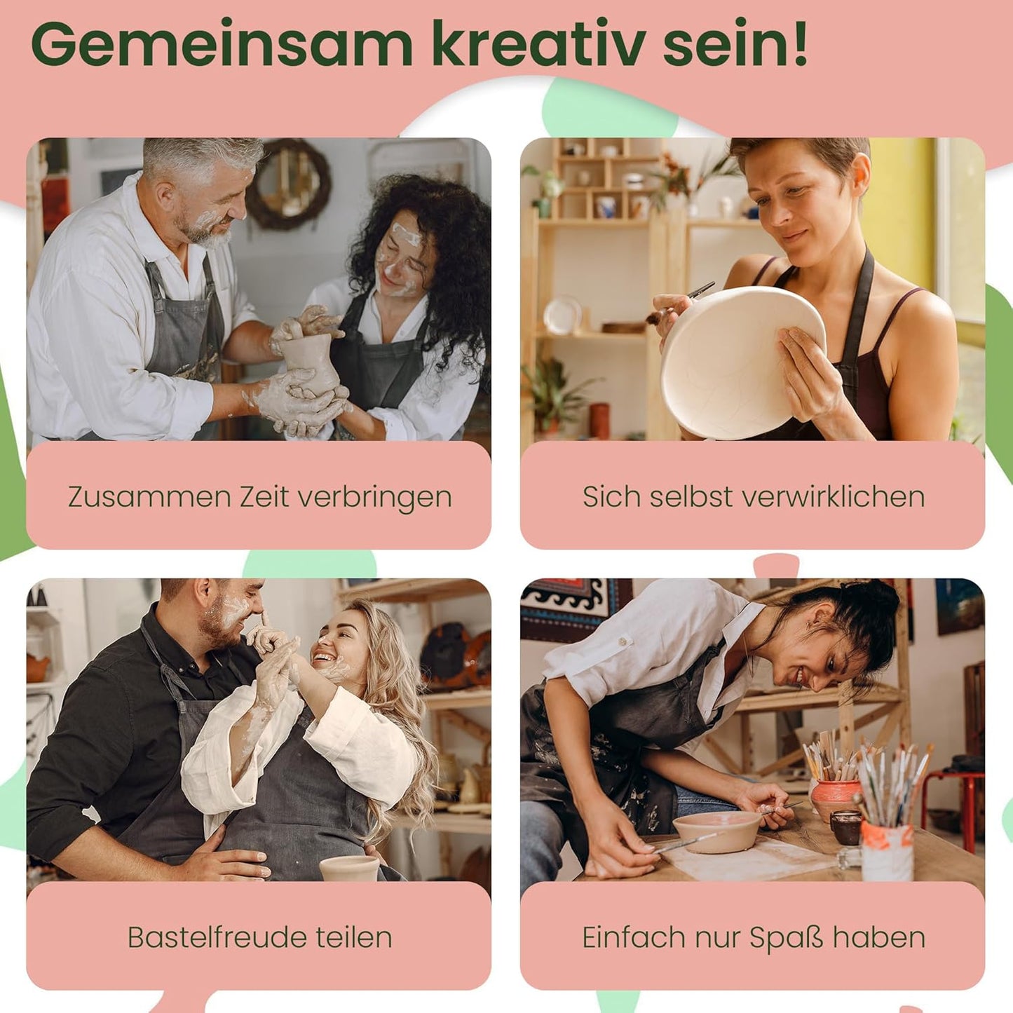 DIY Töpferset für Anfänger mit lufttrocknendem Ton
