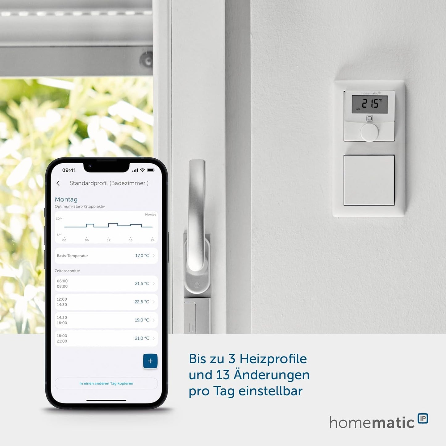 Wandthermostat Markenschalter, für 24V Stellantriebe Single