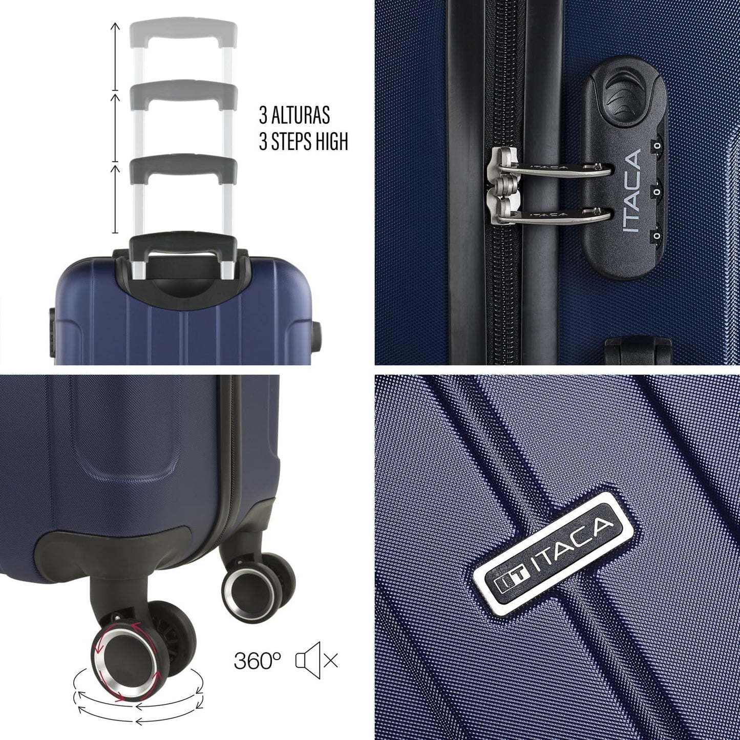 Hartschalenkoffer-Set 771100B, Marine Blau, XS + M