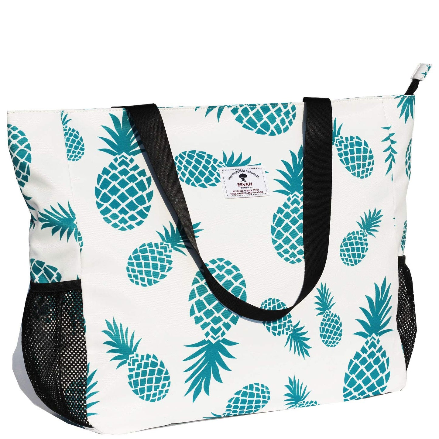 Wasserabweisende Strandtasche, Ananas