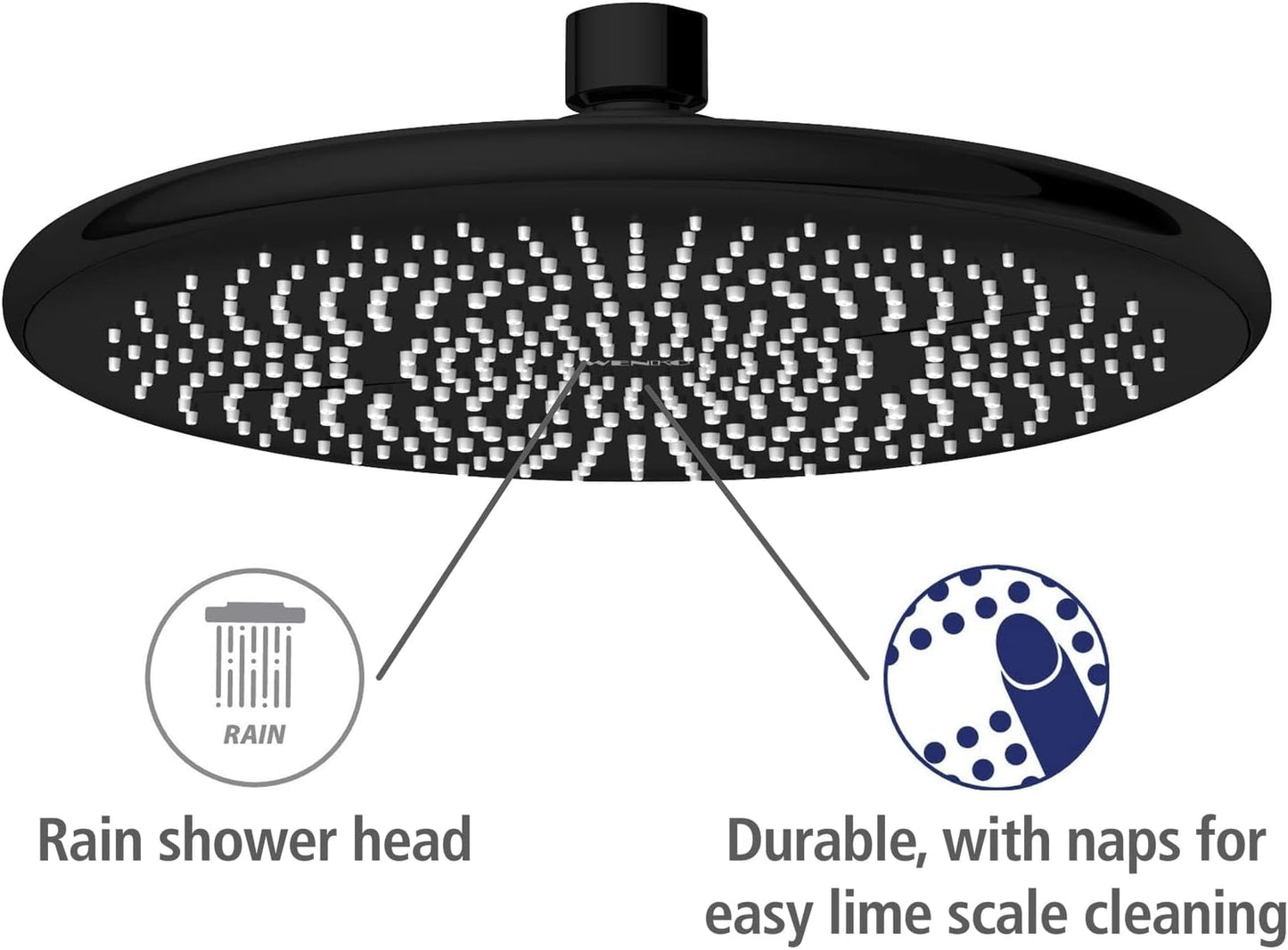 Water Saving Regendusche, Schwarz