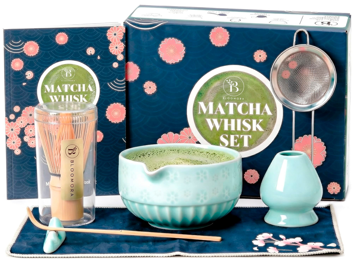 Matcha Teezeremonie-Set mit Keramikschale, Grün