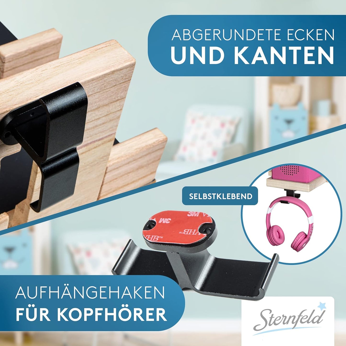 Magnetisches Regal für Tonie-Hörfiguren und Tonie Box, Grau für 32 Tonies