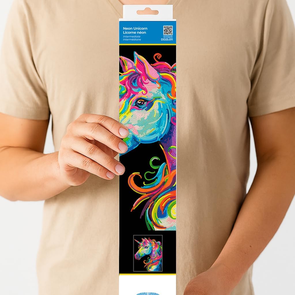 Diamond-Painting-Set Neon Einhorn