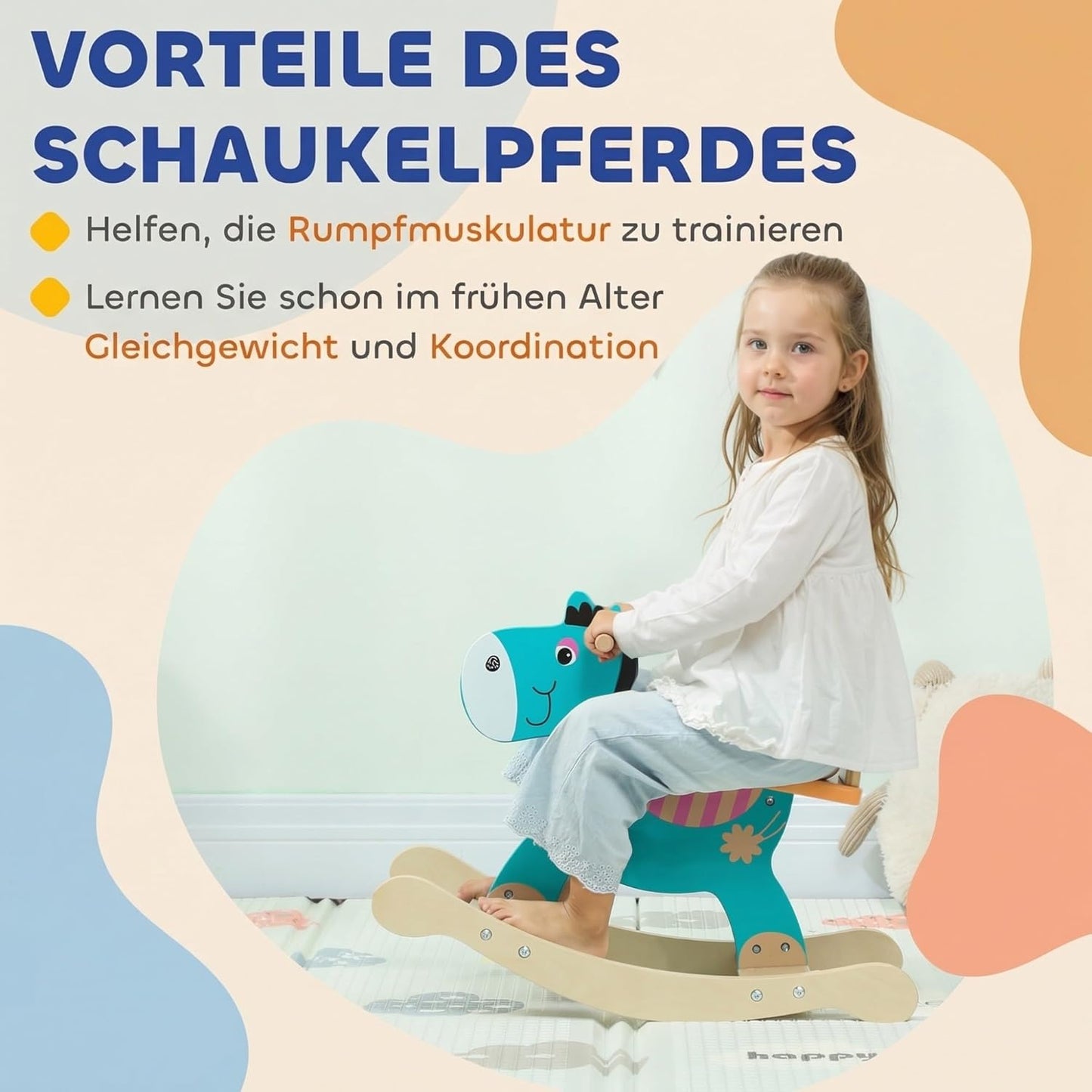 Schaukelpferd Esel, grün
