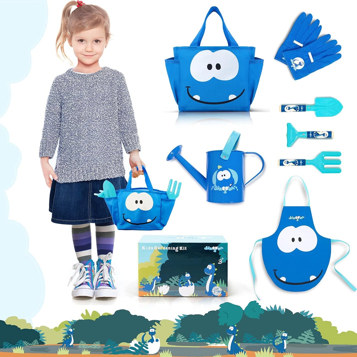 Kinder Gartengeräte Set, 6-teiliges Gartengeräte-Set für Kinder