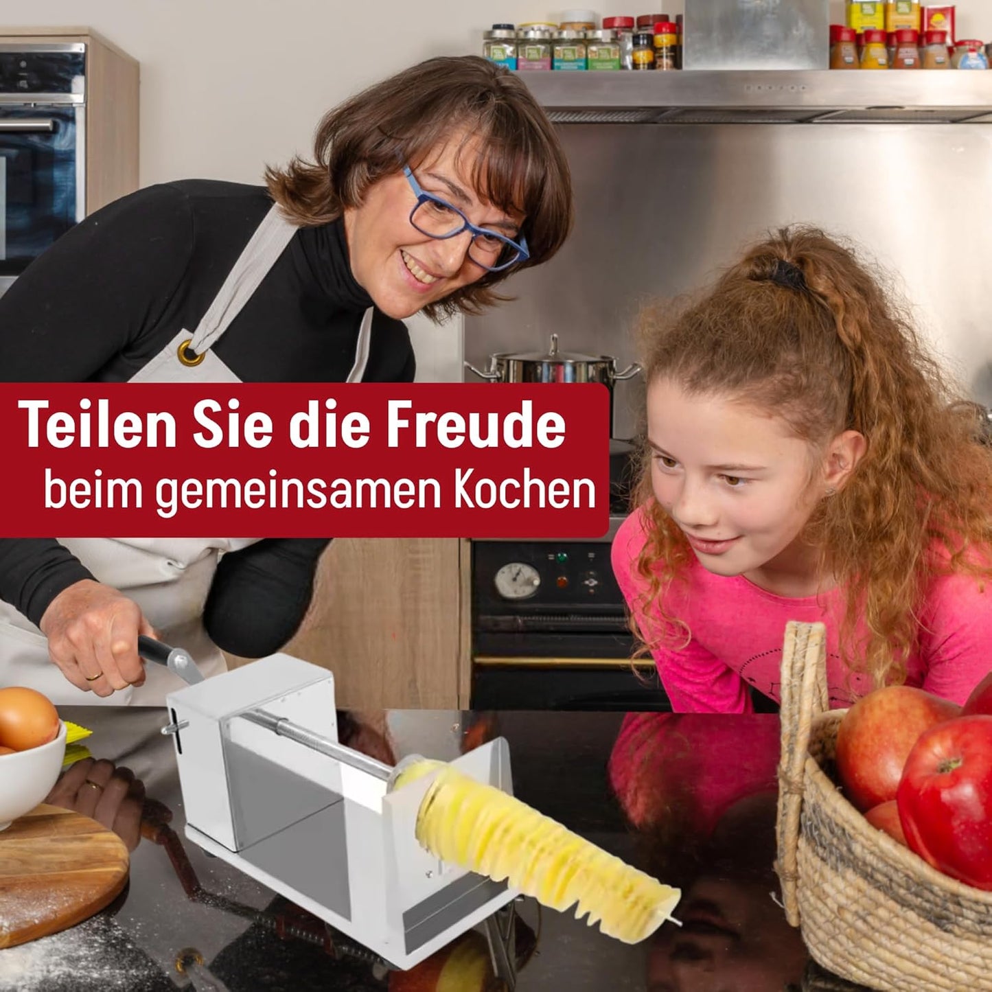 Spiralschneider für Gemüse und Tornado Chips