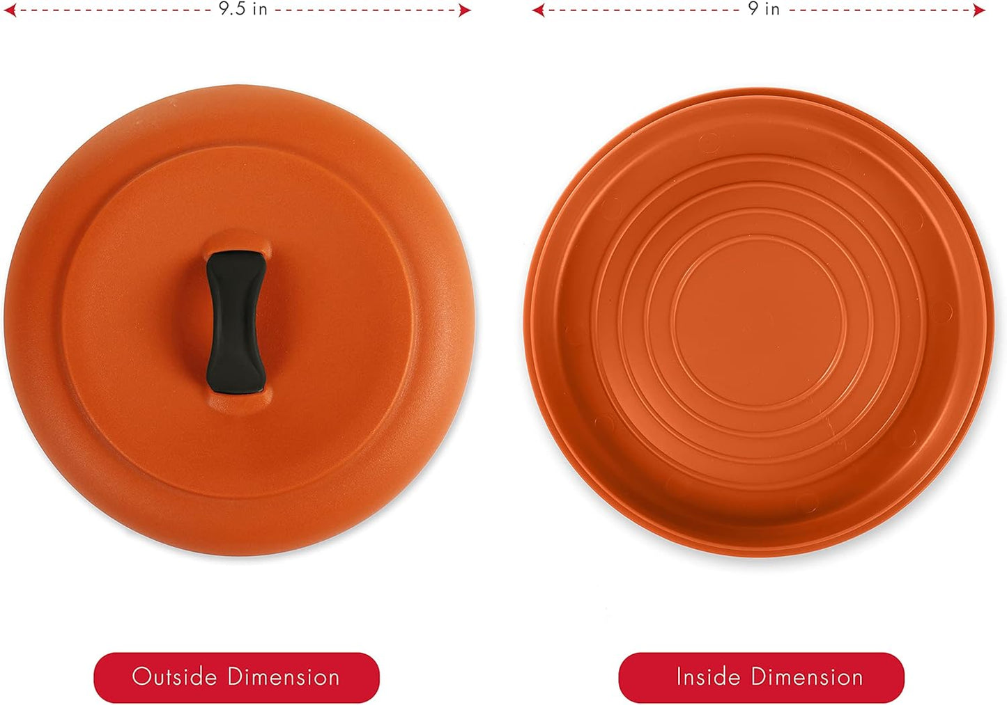 Tortilla-Wärmer für Mikrowelle, XL Terrakotta