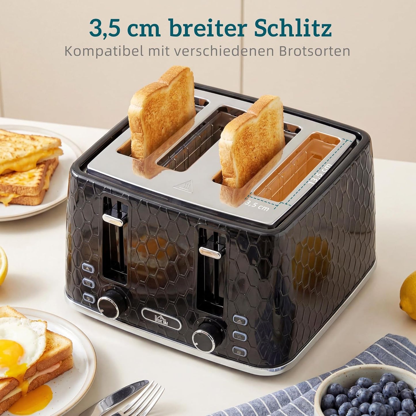 Wasserkocher-Toaster-Set mit Schnellkochfunktion