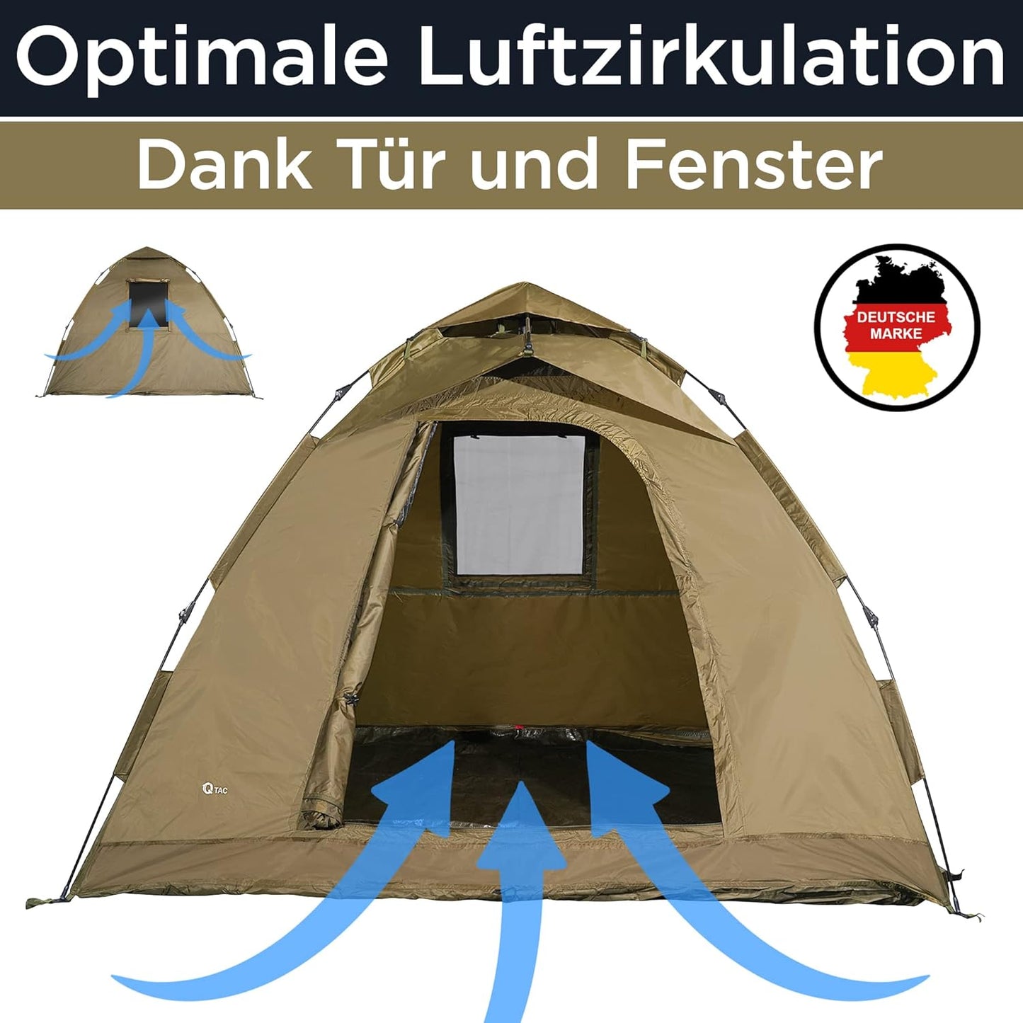 Ruck Zuck Bivvy 2-Mann-Angelzelt, 300 x 300 x 160 cm