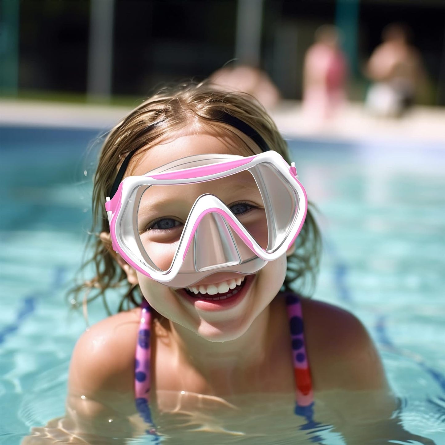 Taucherbrille für Kinder, #10.Rosa Weiss