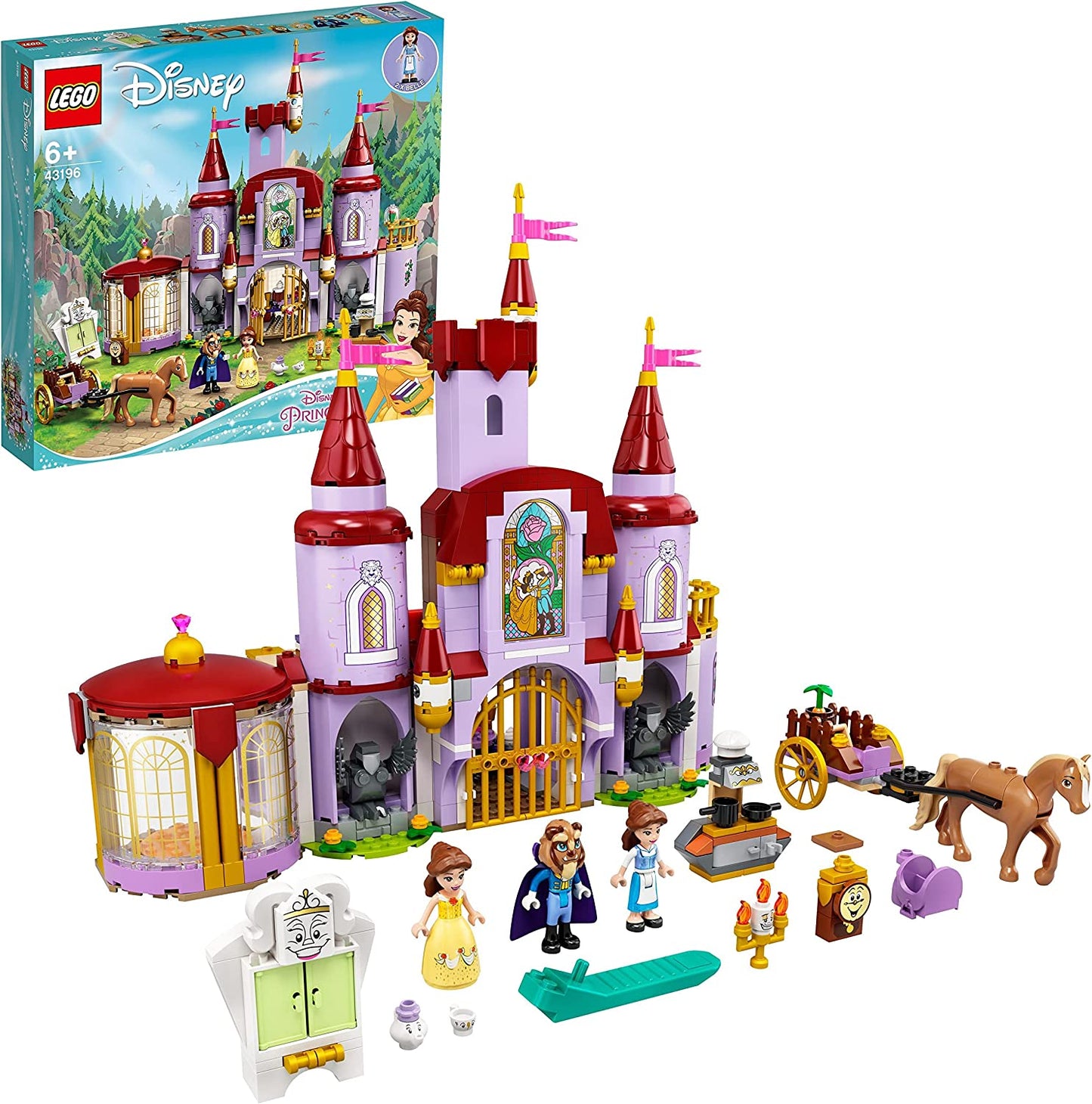 43196 Disney Princess Belles Schloss, Konstruktionsspielzeug, Standard Verpackung Single