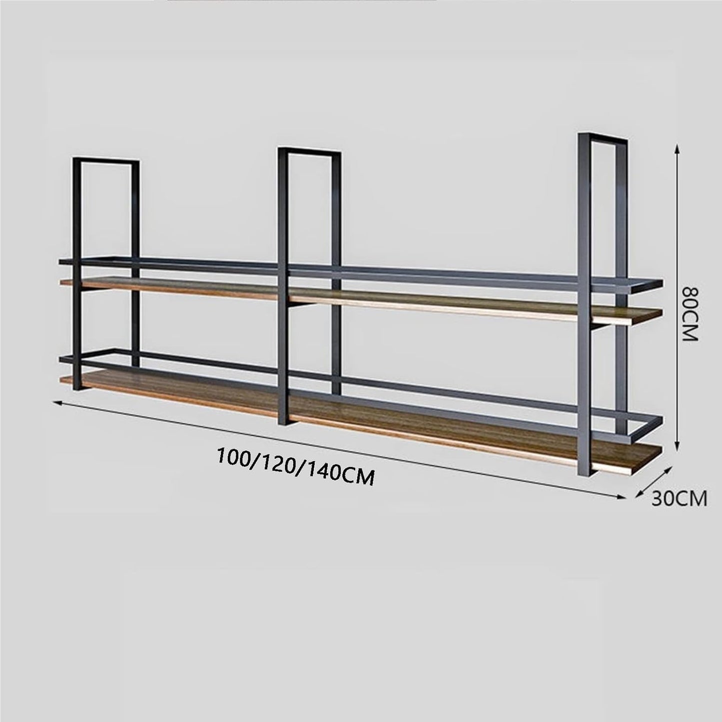 Decken-Weinregal mit Glashalter (100 x 30 x 80 cm), 100*30*80CM Schwarz