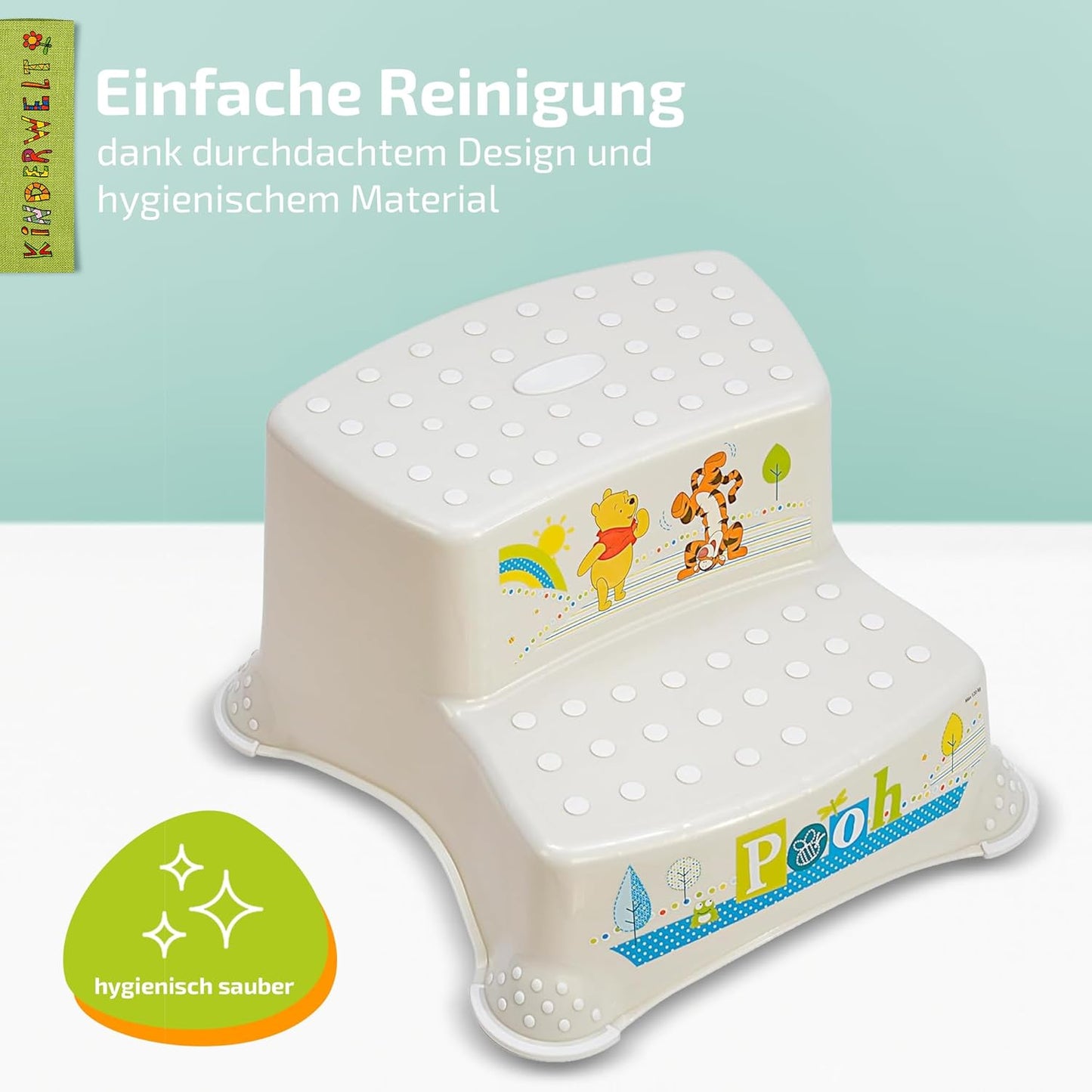 Zweistufiger Tritthocker, Perlweiss