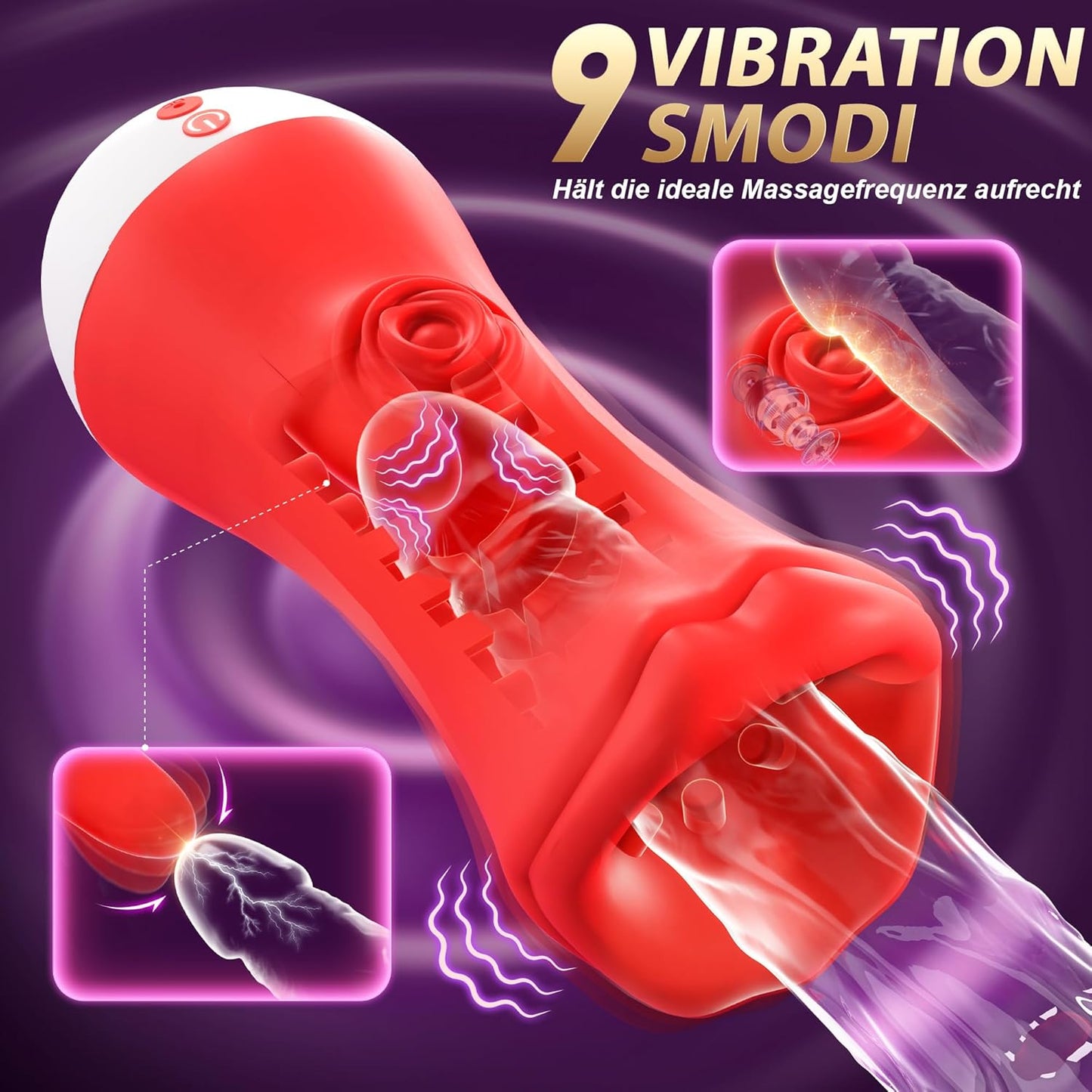 Masturbator mit 9 Vibrationen für Männer
