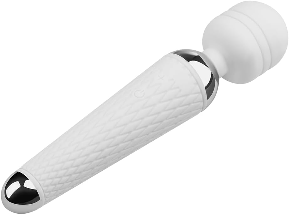 Aufladbarer Massager mit 16 Vibrationsprogrammen, Weiß