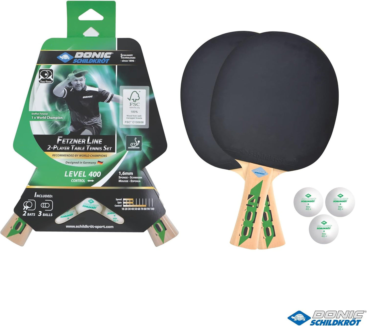 Fetzner 400 FSC Tischtennis-Set, Einheitsgrösse