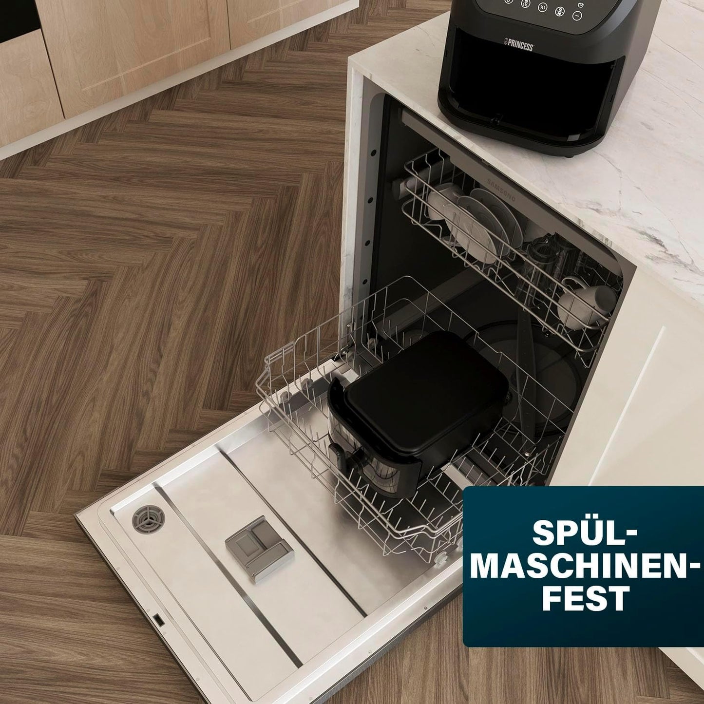 SlimFry Airfryer mit 8 Programmen, Bunte Symbole 8 l