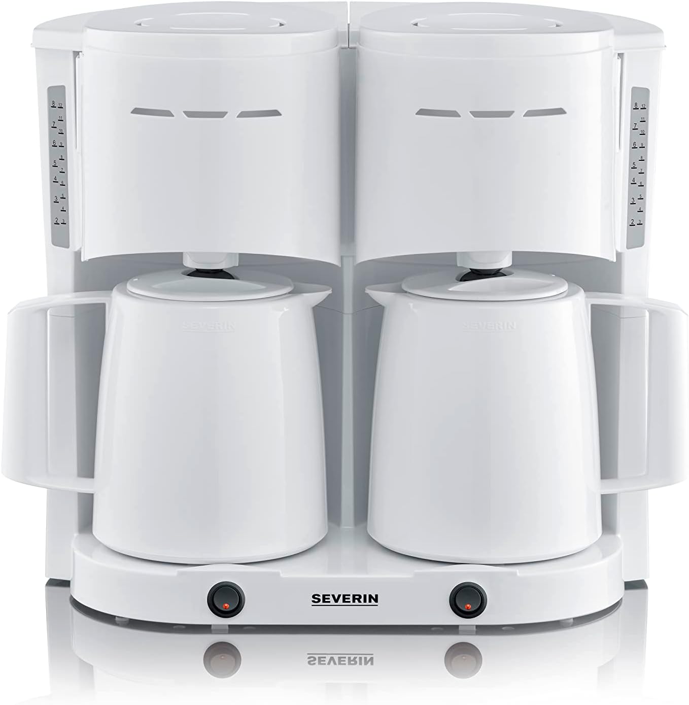 Duo Filterkaffeemaschine KA 9314 mit Thermoskannen, weiss, DUO (2 Thermokannen, 16 Tassen)