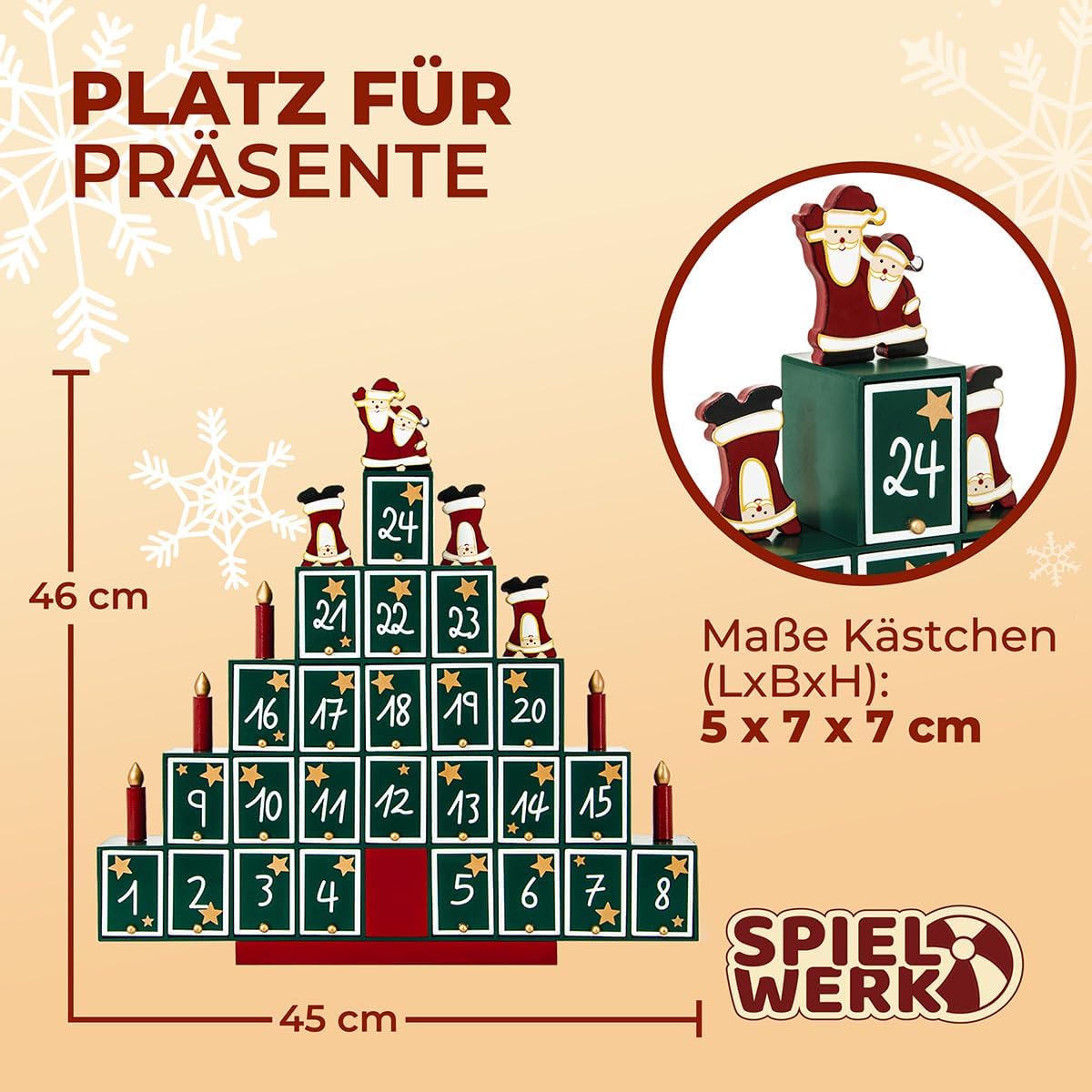 Wiederverwendbarer Adventskalender Tannenbaum (24 Türchen), Pyramid