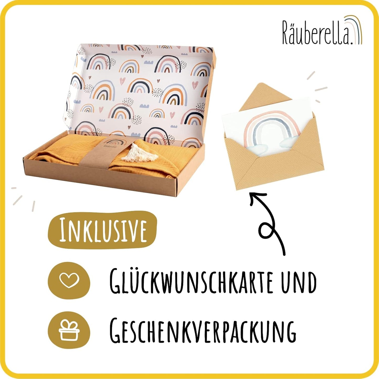 Kapuzenhandtuch-Baby aus Bio-Baumwolle (75x100cm), Senf-gelb