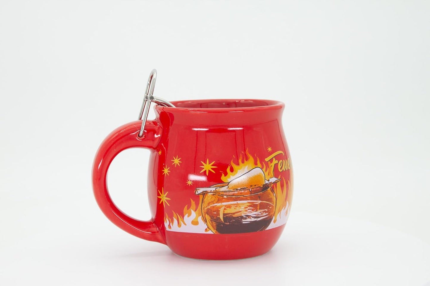 6er-Set Feuerzangentasse mit integrierter Feuerzange, Rot / Rühmann