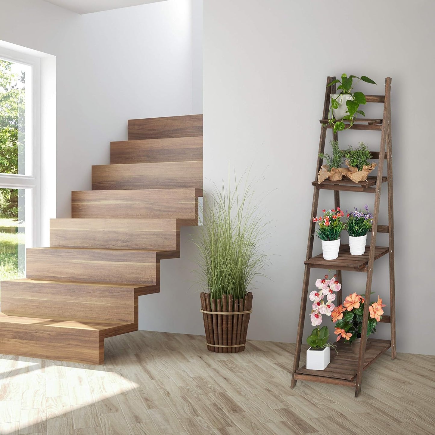 4-stufige Blumentreppe, 160,00 x 41,00 x 49,00cm