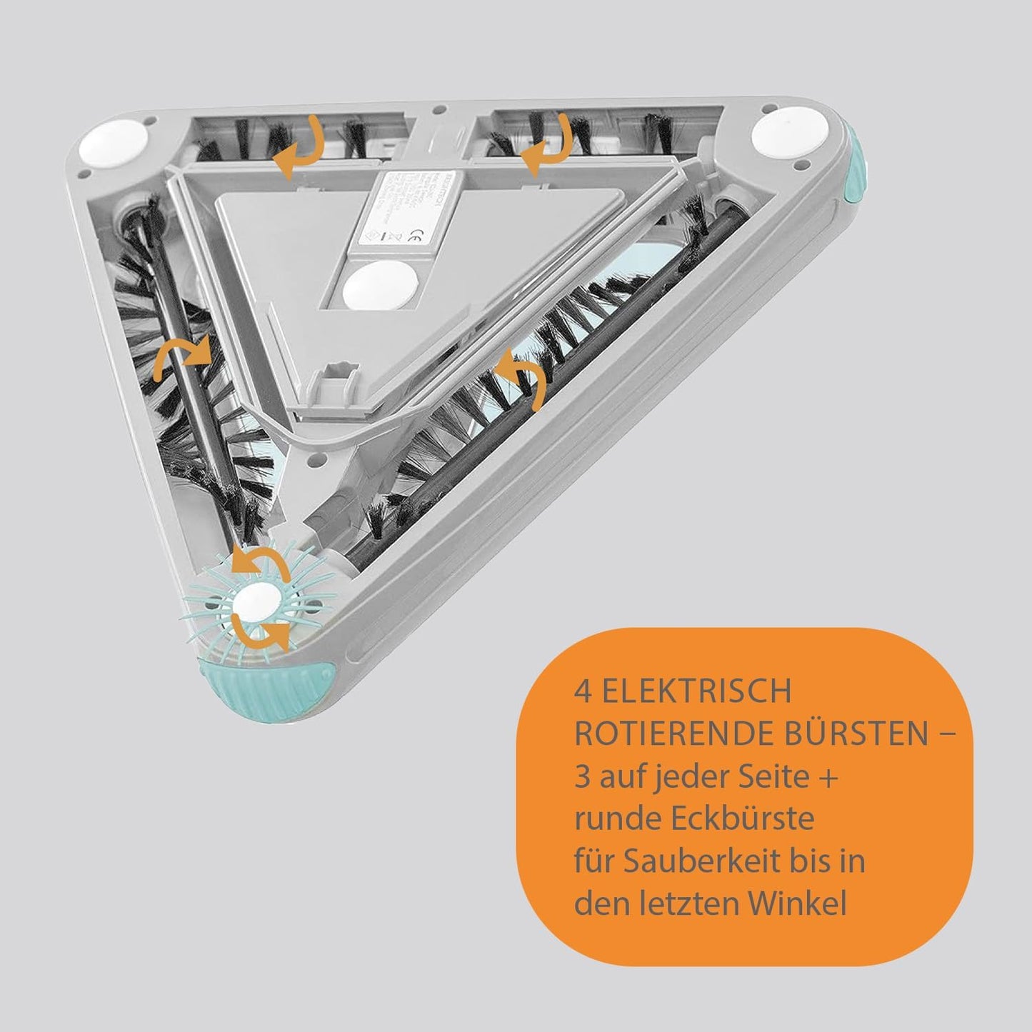 Deeper Sweeper Kabelloser Akku-Bodenreiniger mit LED-Licht