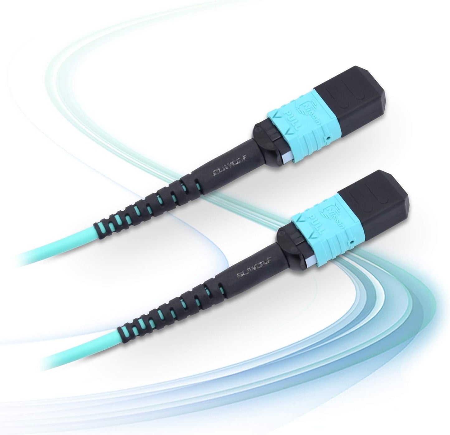 MPO zu MPO LWL Patchkabel (12 Fasern, Typ-B), 1M/3.3FT 12 Fasern/Typ-B/OM3/LSZH