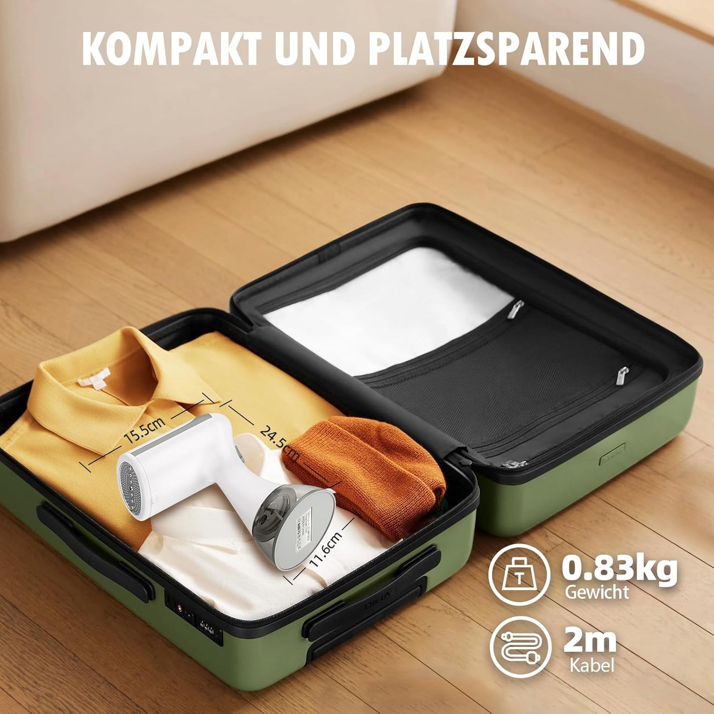 Dampfglätter mit abnehmbarem Wassertank