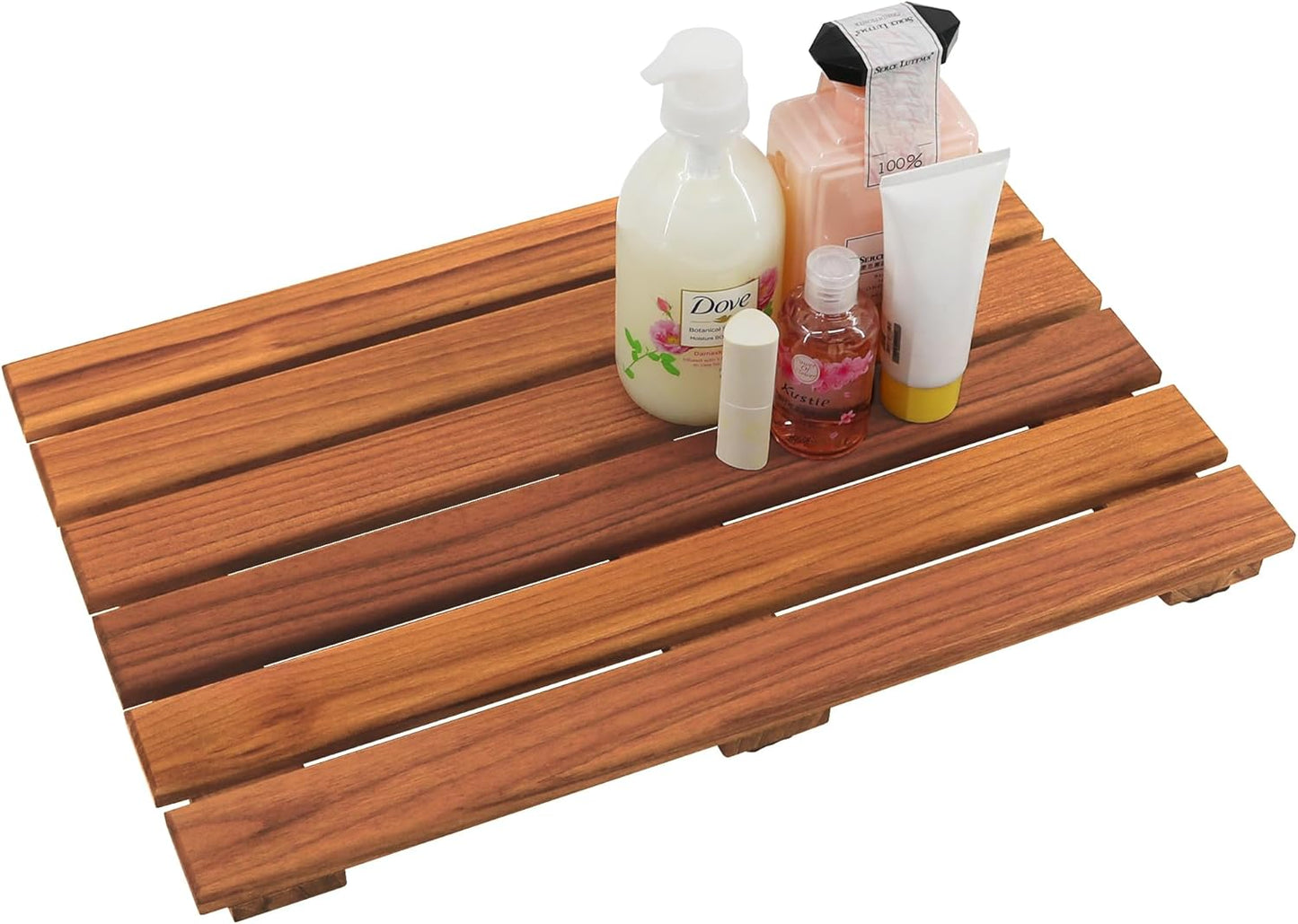 Rutschfeste Teak Duschmatte, 51 x 33 cm (Rechteckig) Teakholz