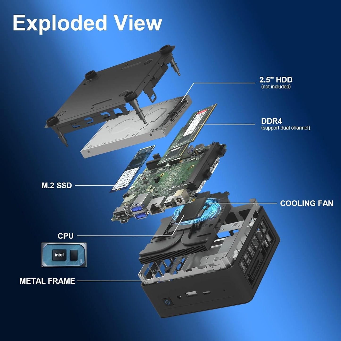 Mini-PC IT8 SE mit i3-8109U, i3-8109U(8+256)