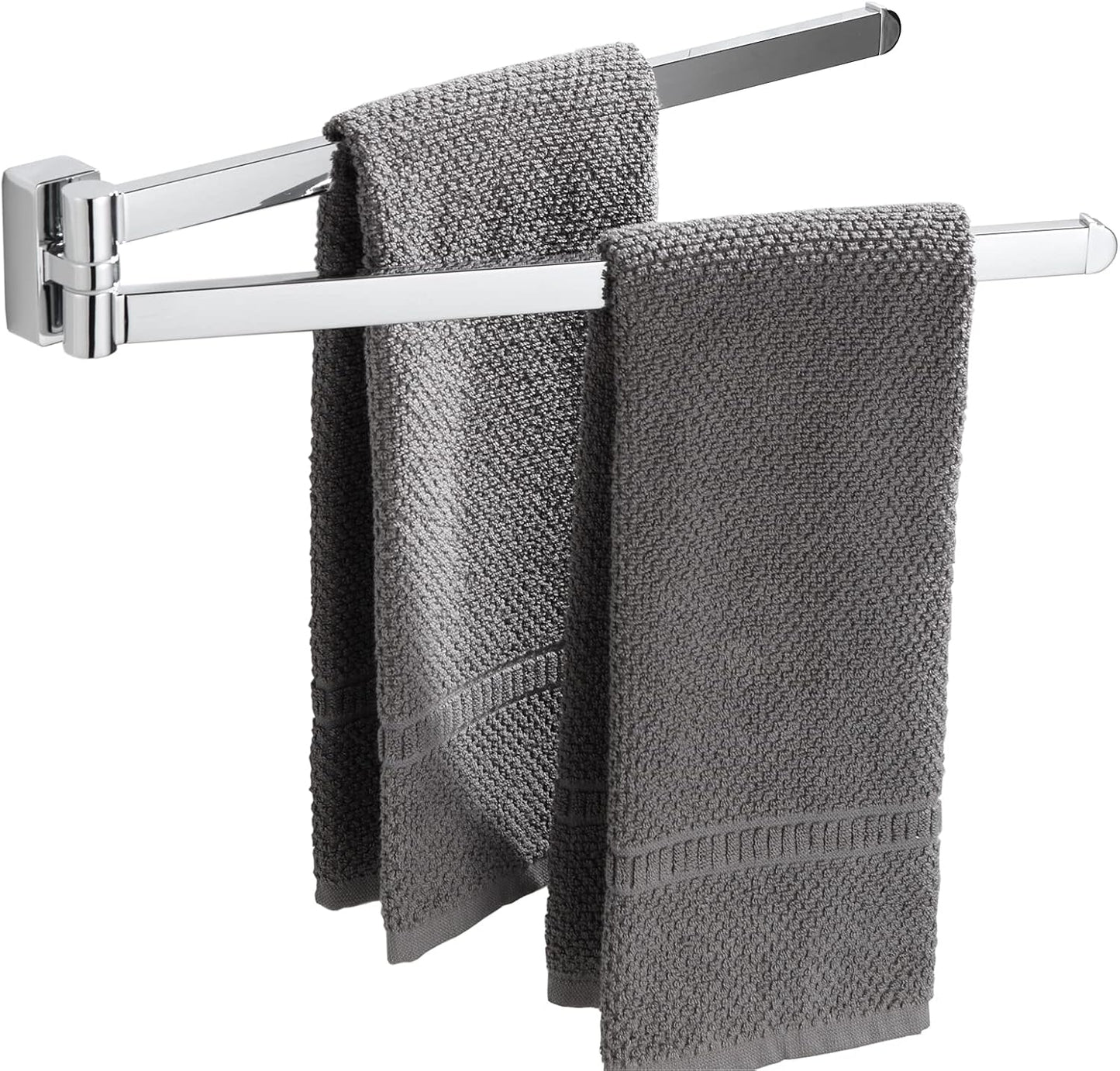 Handtuchhalter mit Schwenkstangen, Verchromter