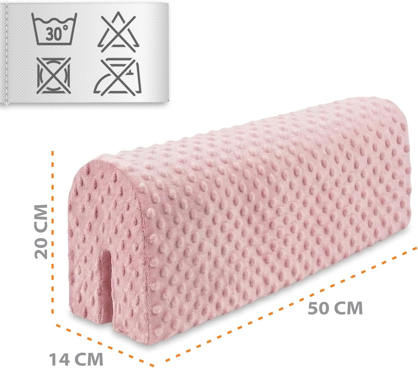Bettkantenschutz für Kinderbetten, Rosa 50 cm