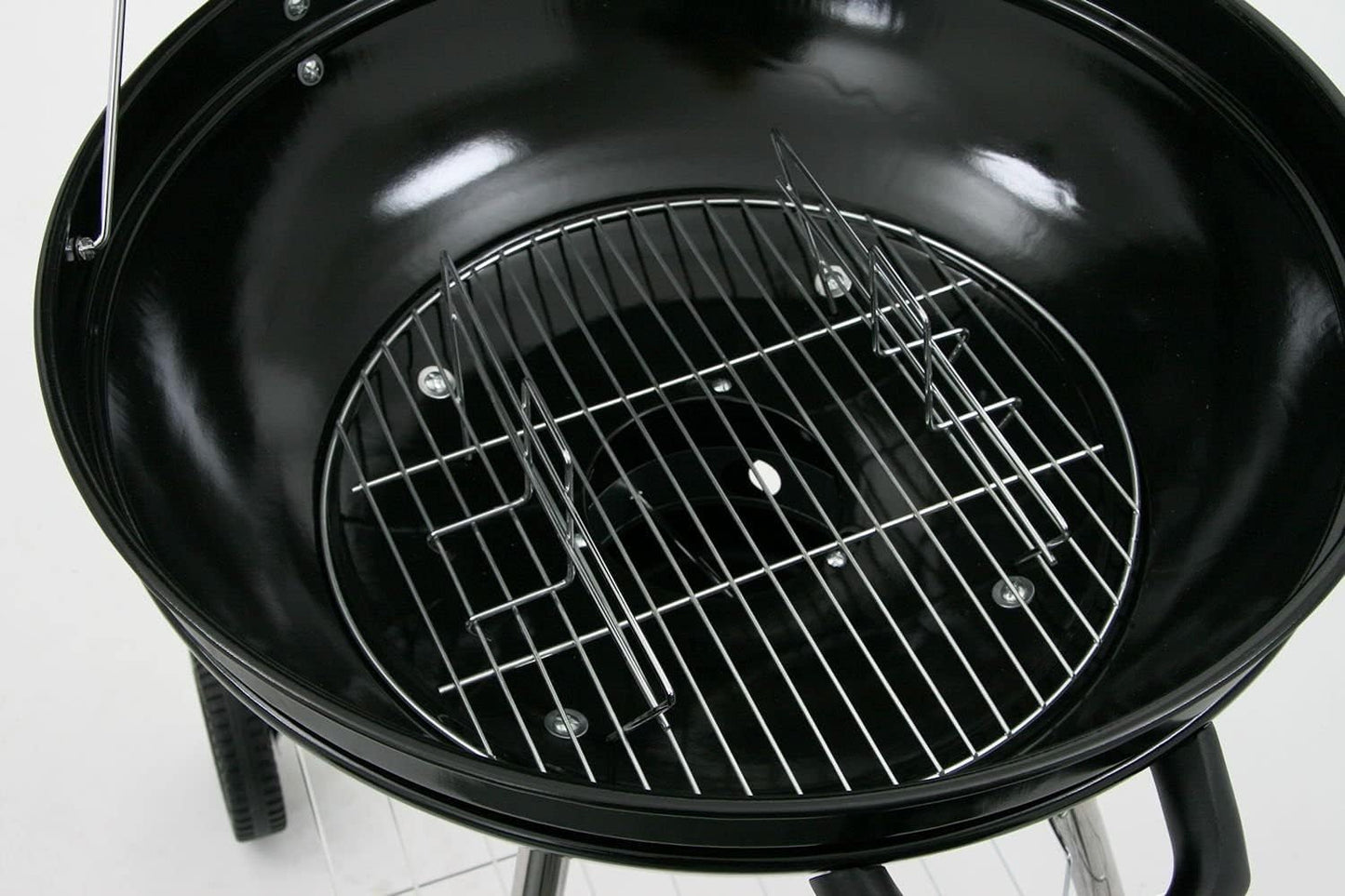 Kugelgrill, Deckel montiert