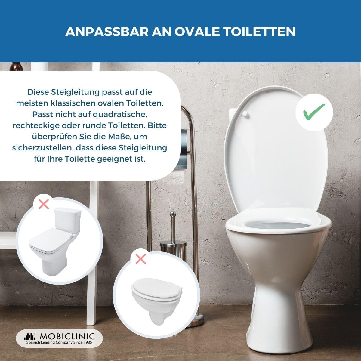 Toilettensitzerhöhung 10 cm für Senioren