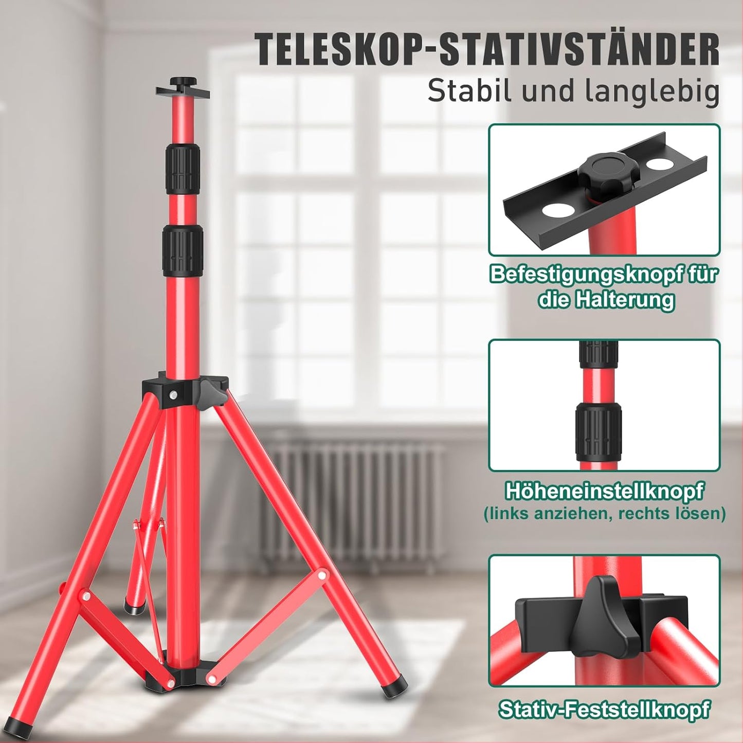 LED Baustrahler mit Stativ