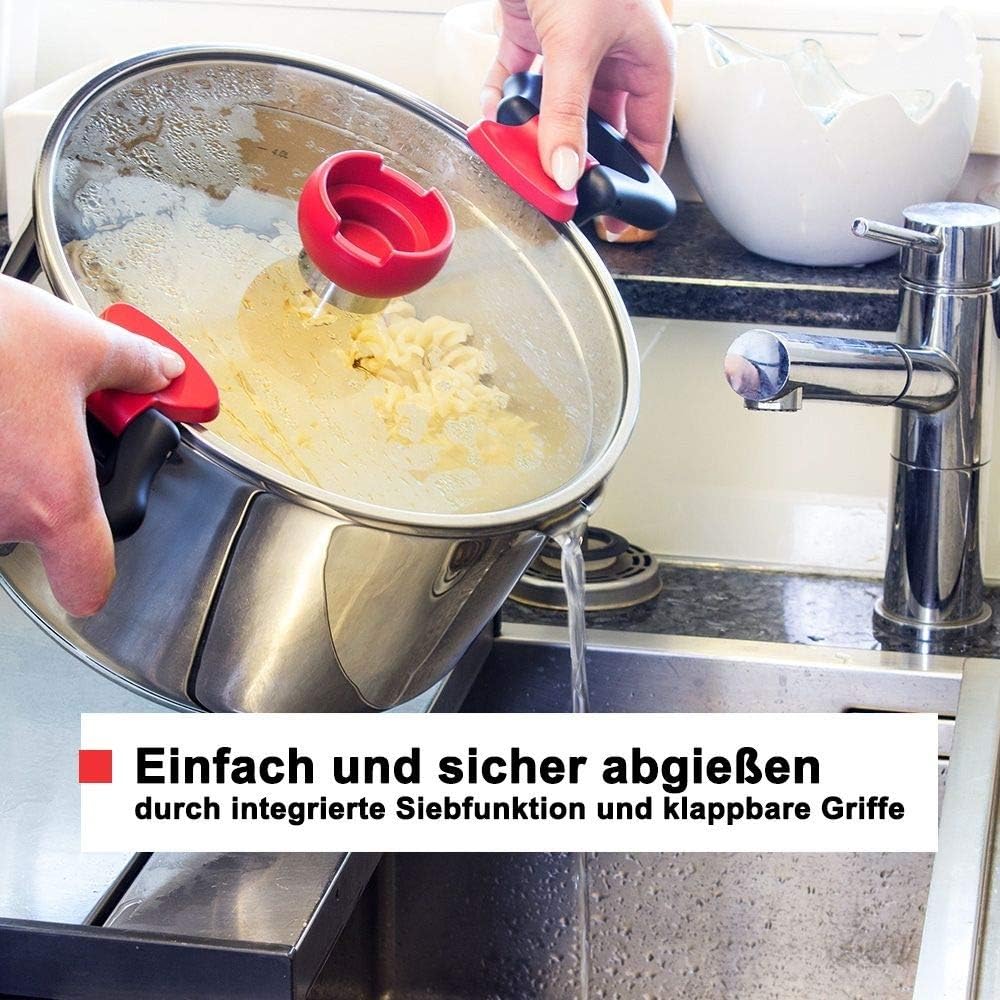 Kochtopf-Set Nelo mit Abgiesshilfe (9-teilig), 9-teilig